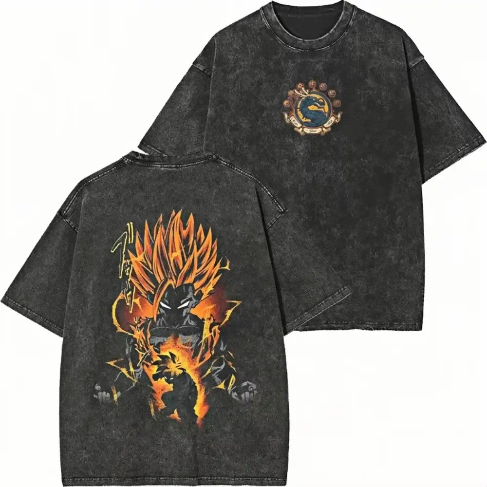 DBZ Super Saiyan Series Streetwear Distressed T‑Shirts Pack