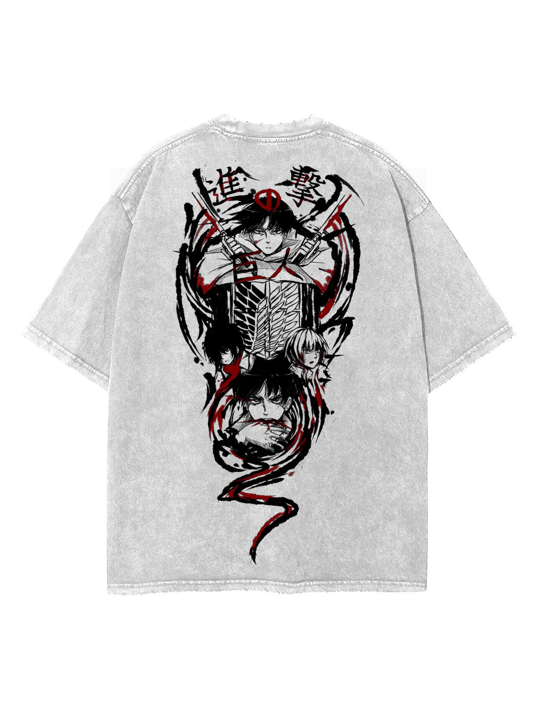 Attack On Titan Wall Breach Vintage Washed T-Shirt
