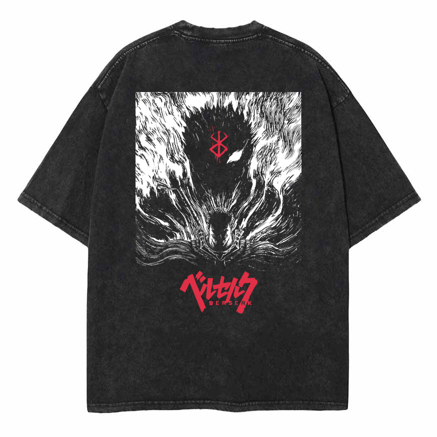 Dark Samurai Acid Wash Streetwear Tee