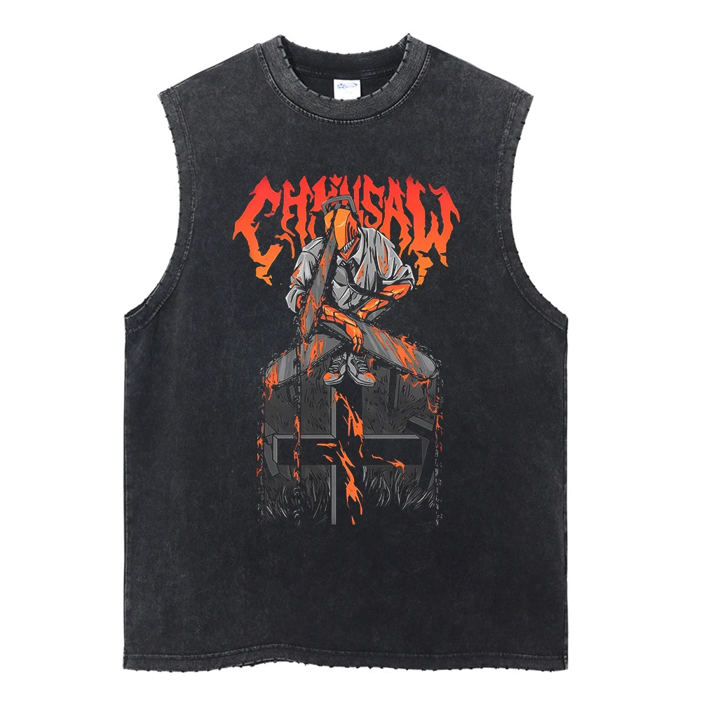 Berserk Guts & Griffith Vintage Washed Tank Top