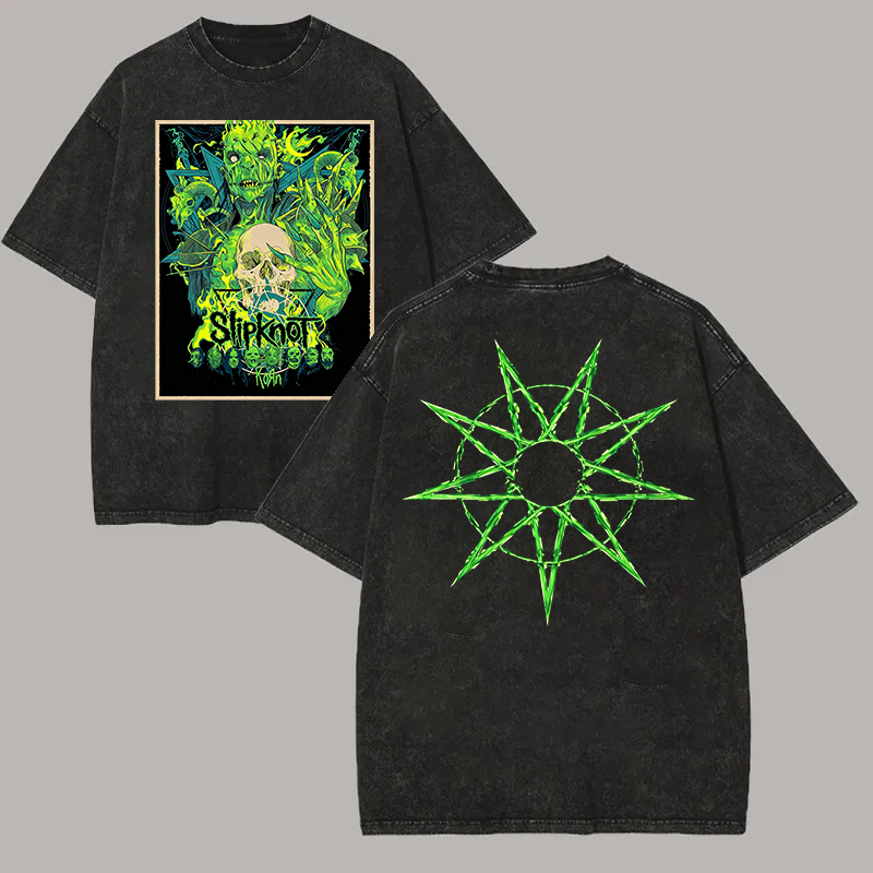 Slipknot Green Zombie Star Double Sided Tee
