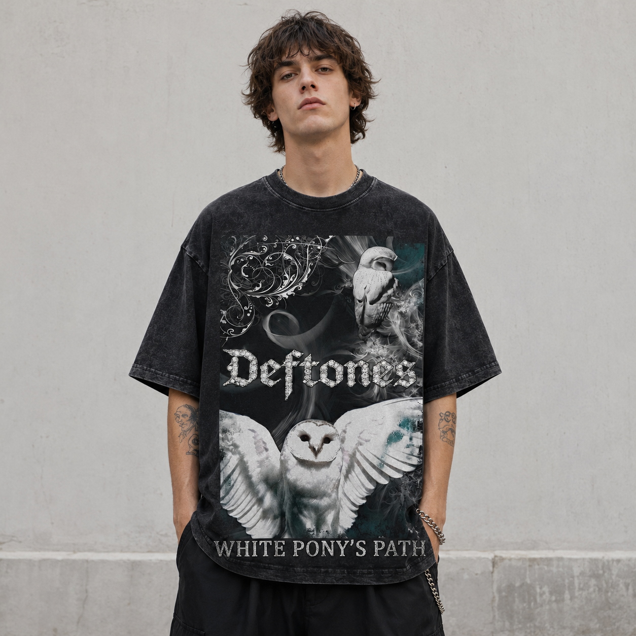 Deftones White Pony Owl Graphic Tee