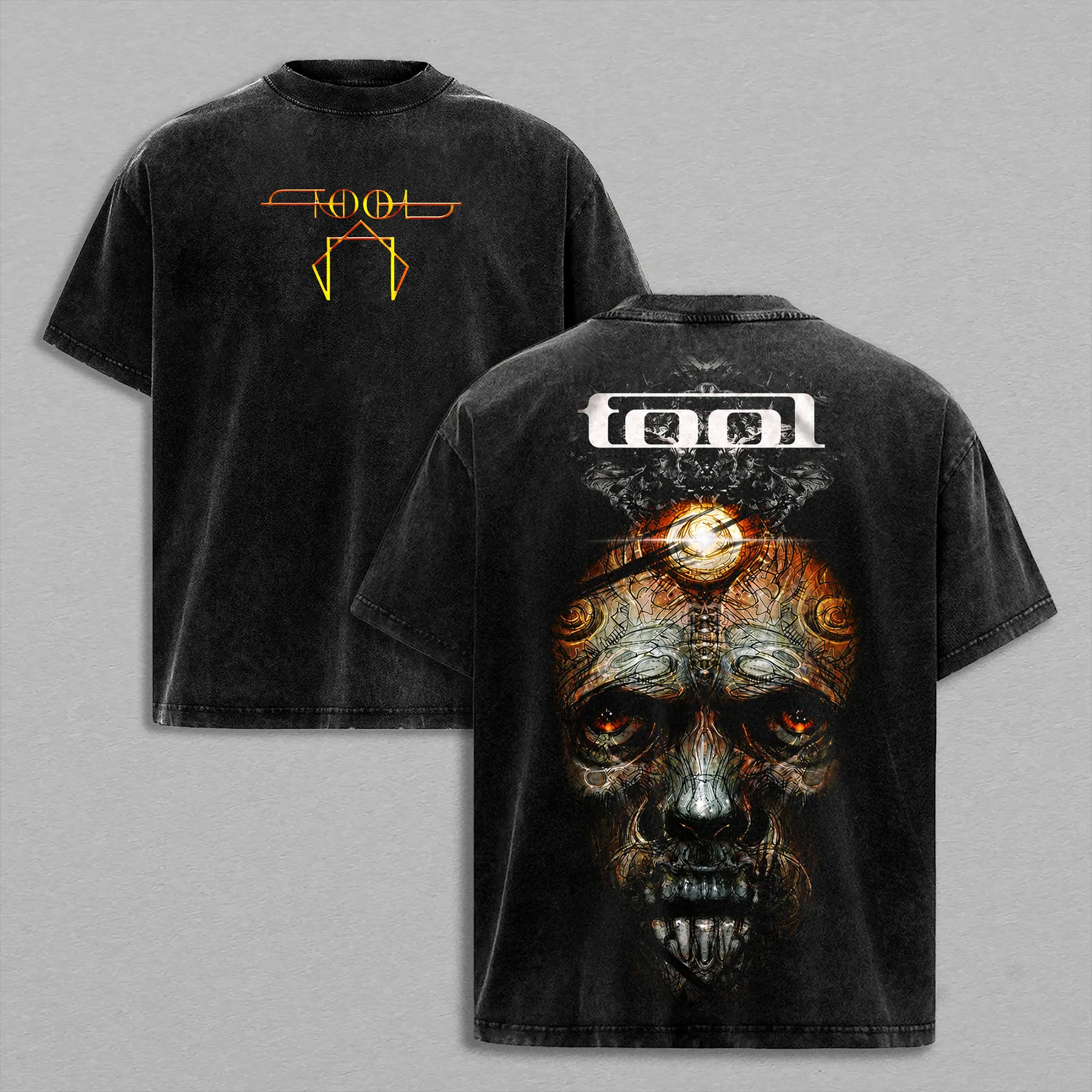 Biomechanical Skull Tool Double Sided Washed Tee