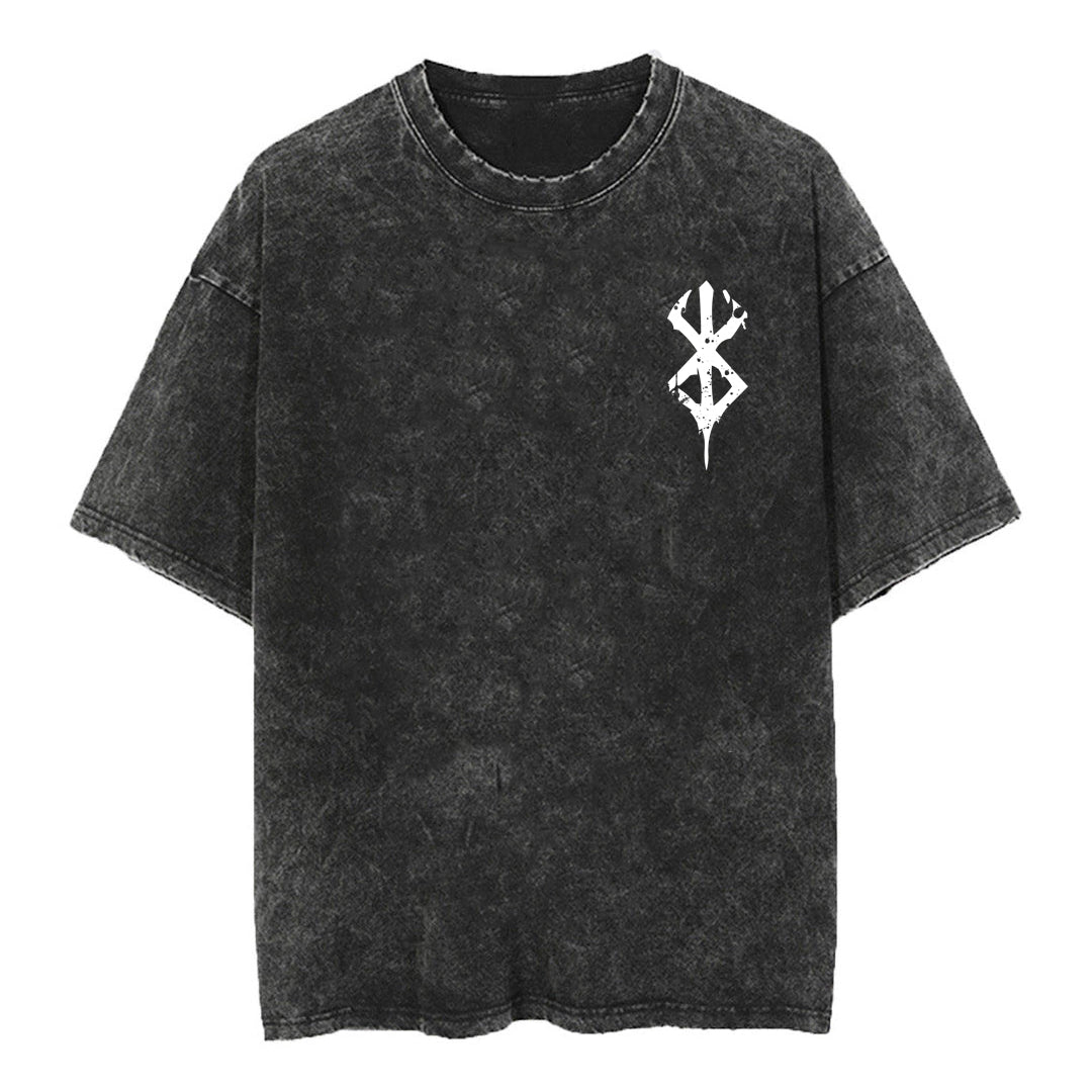 Dark Samurai Acid Wash Streetwear Tee