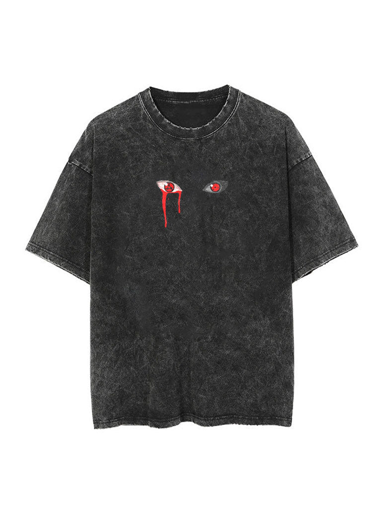 Naruto Uchiha Sharingan Vintage Washed T-Shirt