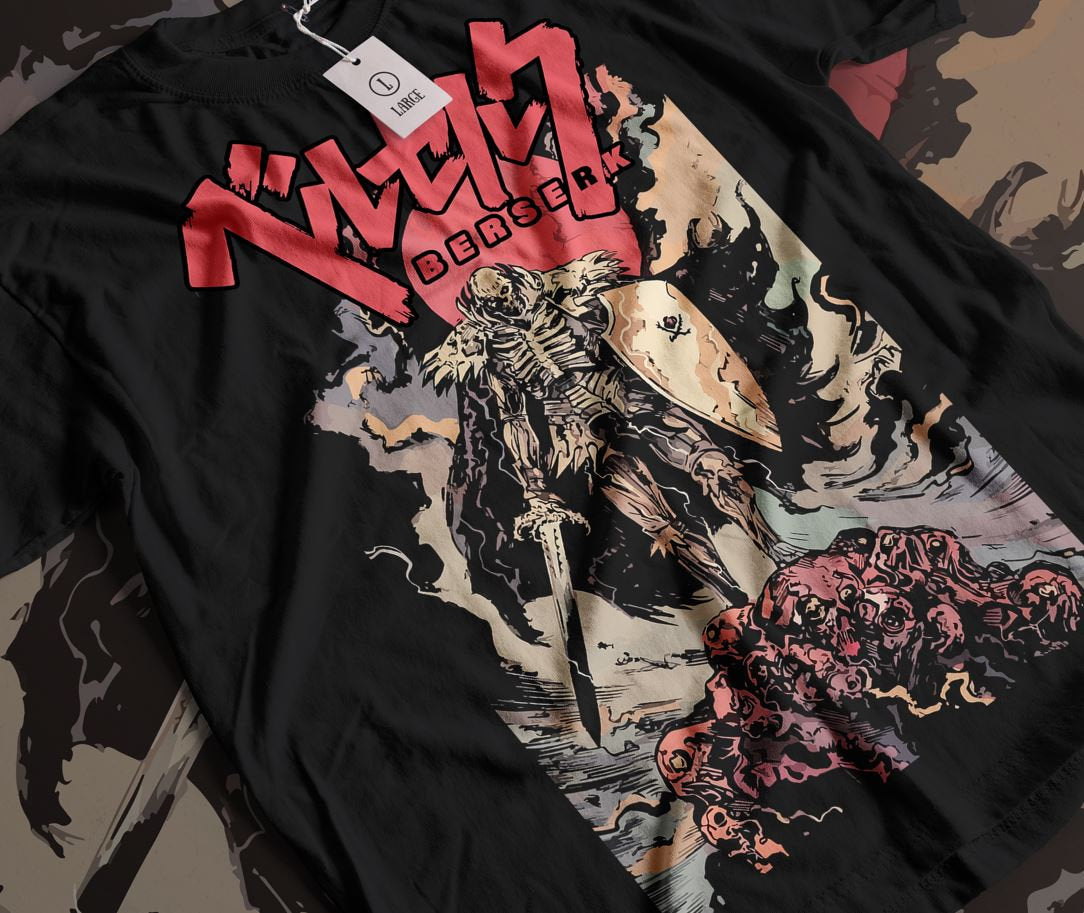 Berserk Guts Dual Print Vintage Washed T-Shirt