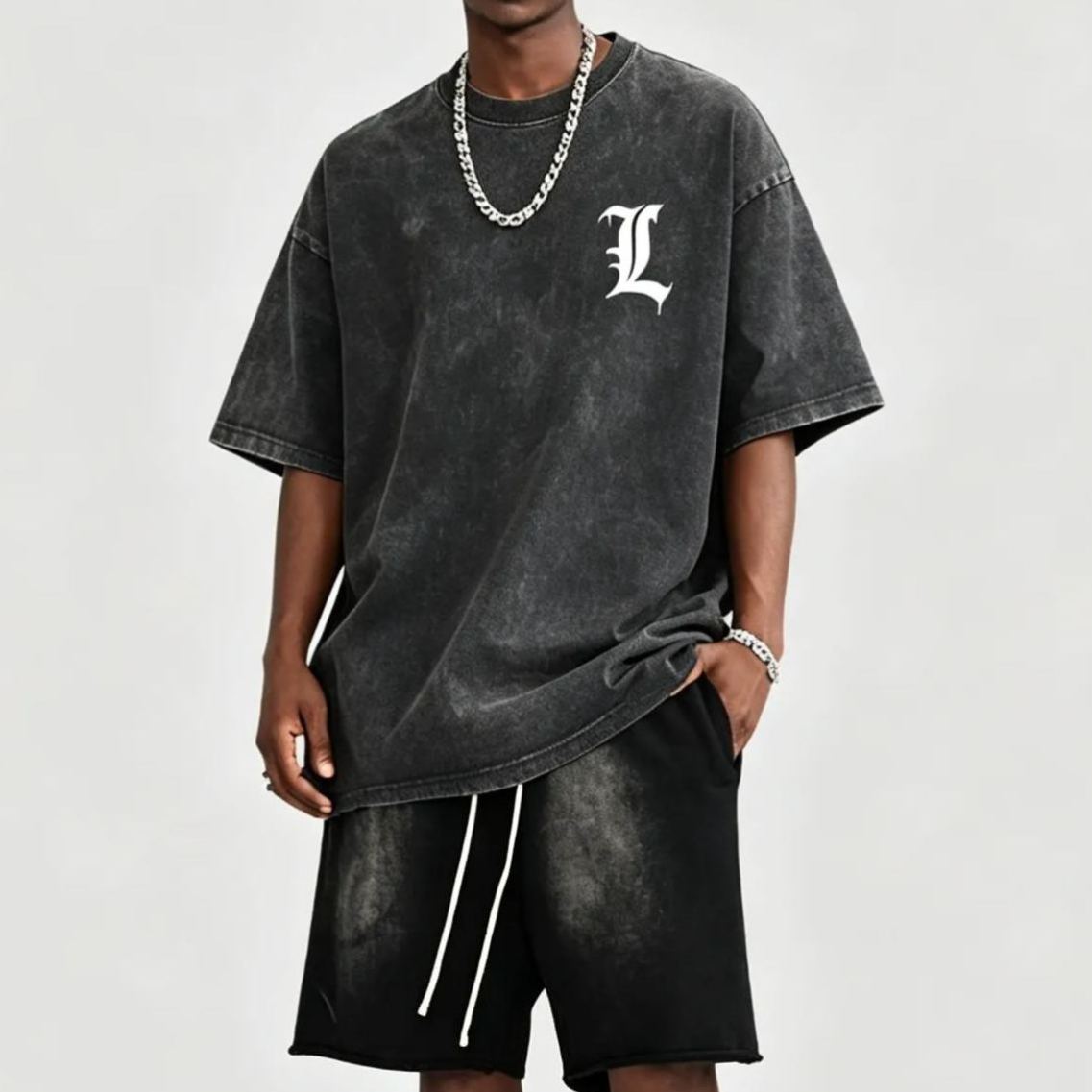 Gothic Letter L Premium Oversized Tee