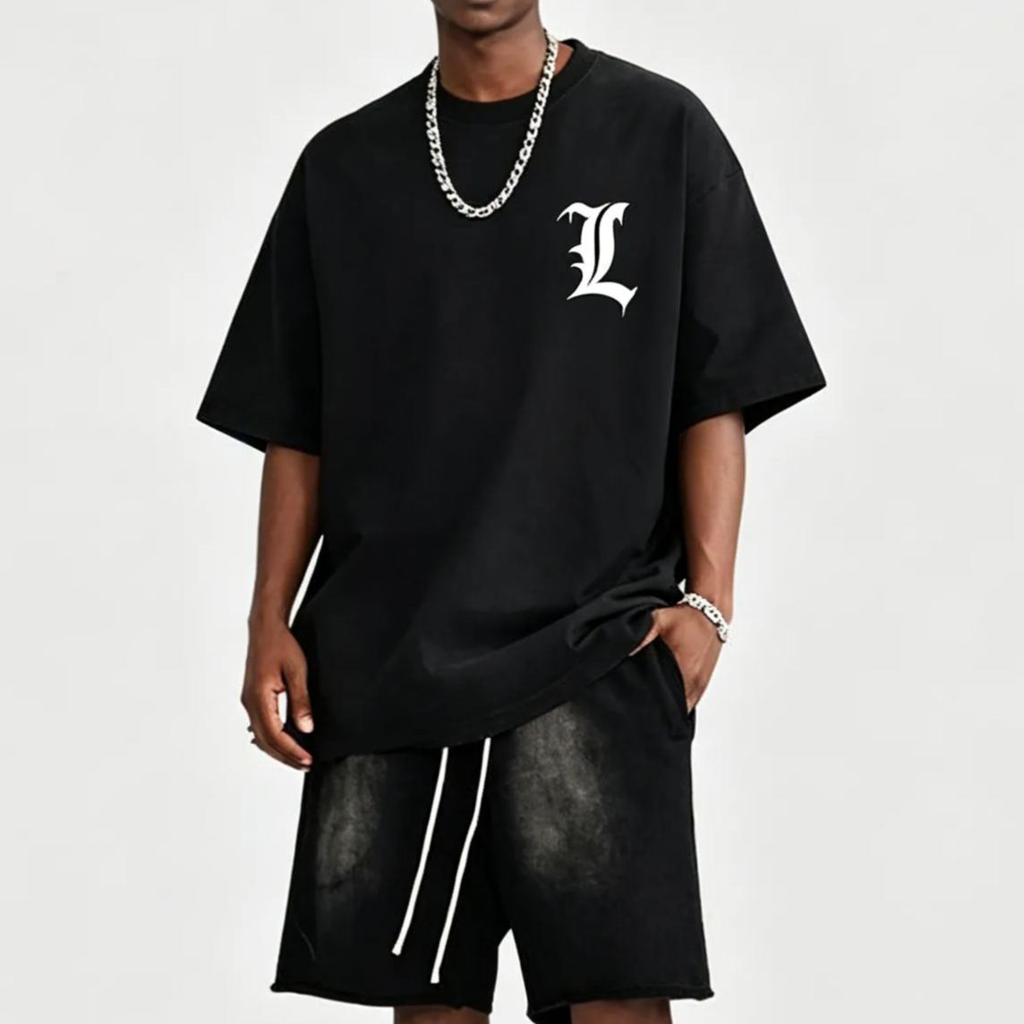 Gothic Letter L Premium Oversized Tee