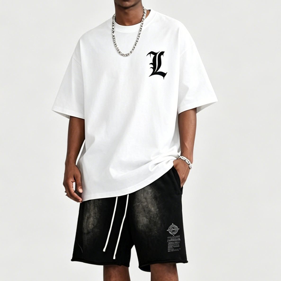 Gothic Letter L Premium Oversized Tee