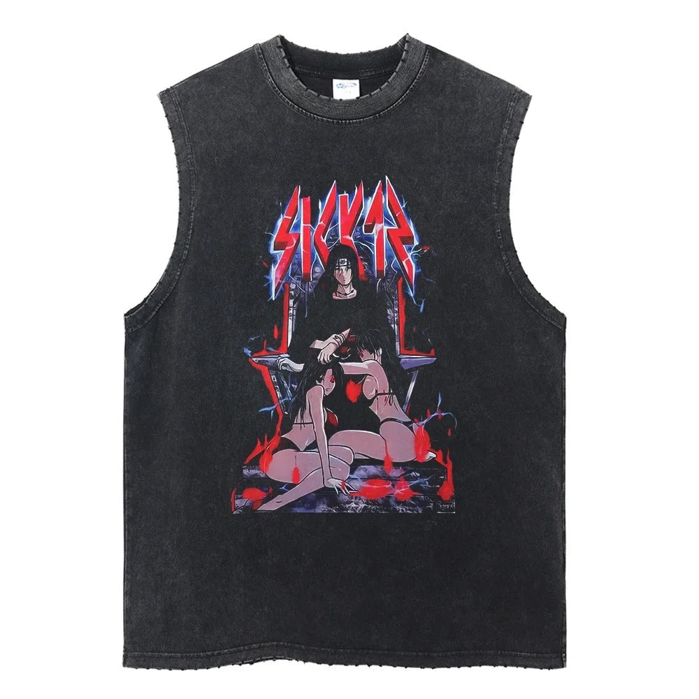 Naruto Uchiha Itachi Vintage Washed Tank Top
