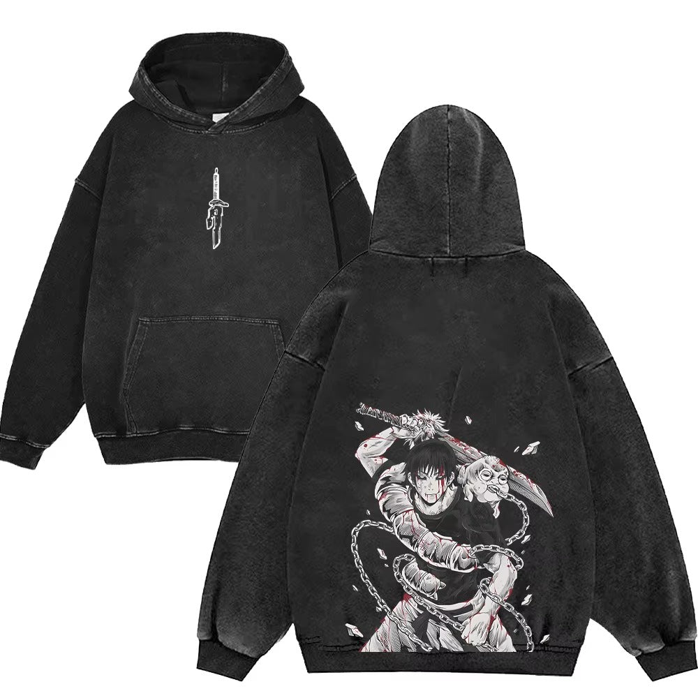 Chained Warrior Washed Hoodie