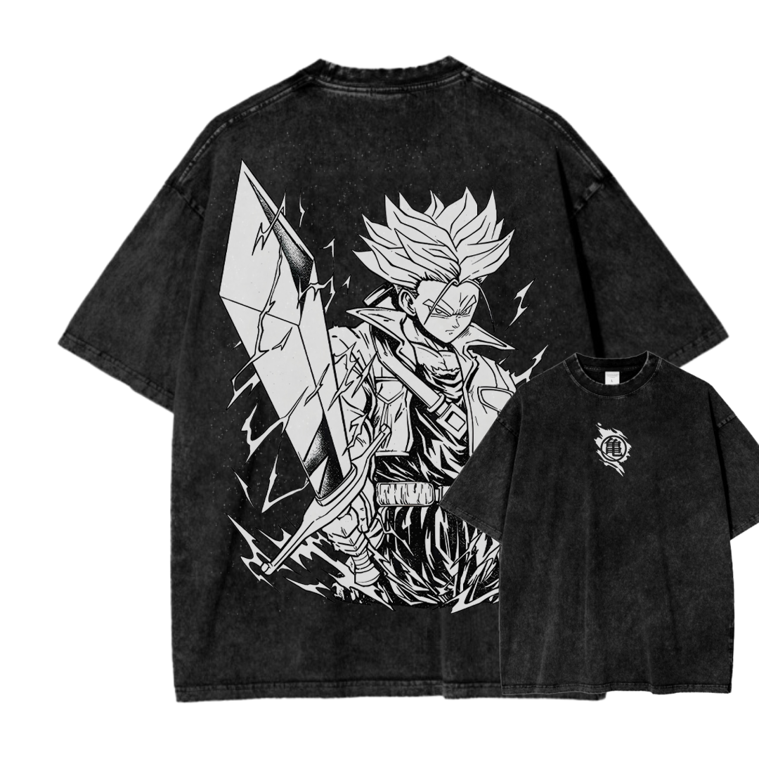Dragon Ball Z Future Trunks Sword Manga Wash Tee