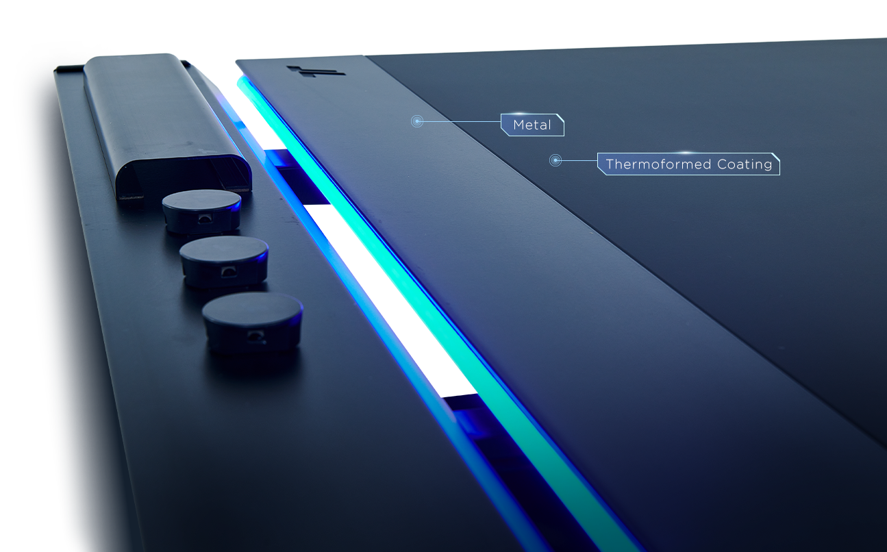 TIVON Desk with metal and thermoform coating