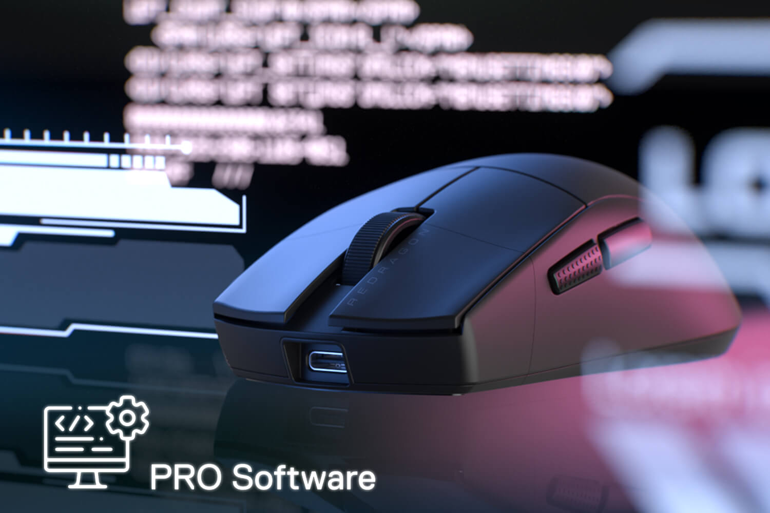Redragon M916 Wireless Gaming Mouse, 49G Ultra-Light 8K DPI 2.4G Wireless Gaming Mouse w/Ergonomic Natural Grip Build, Full Programmable Buttons, Software Supports DIY Keybinds & DPI 