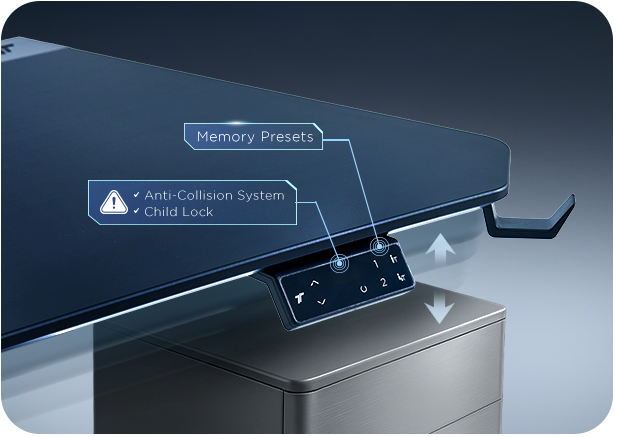 TIVON Smart Standing Desk with height memory presets