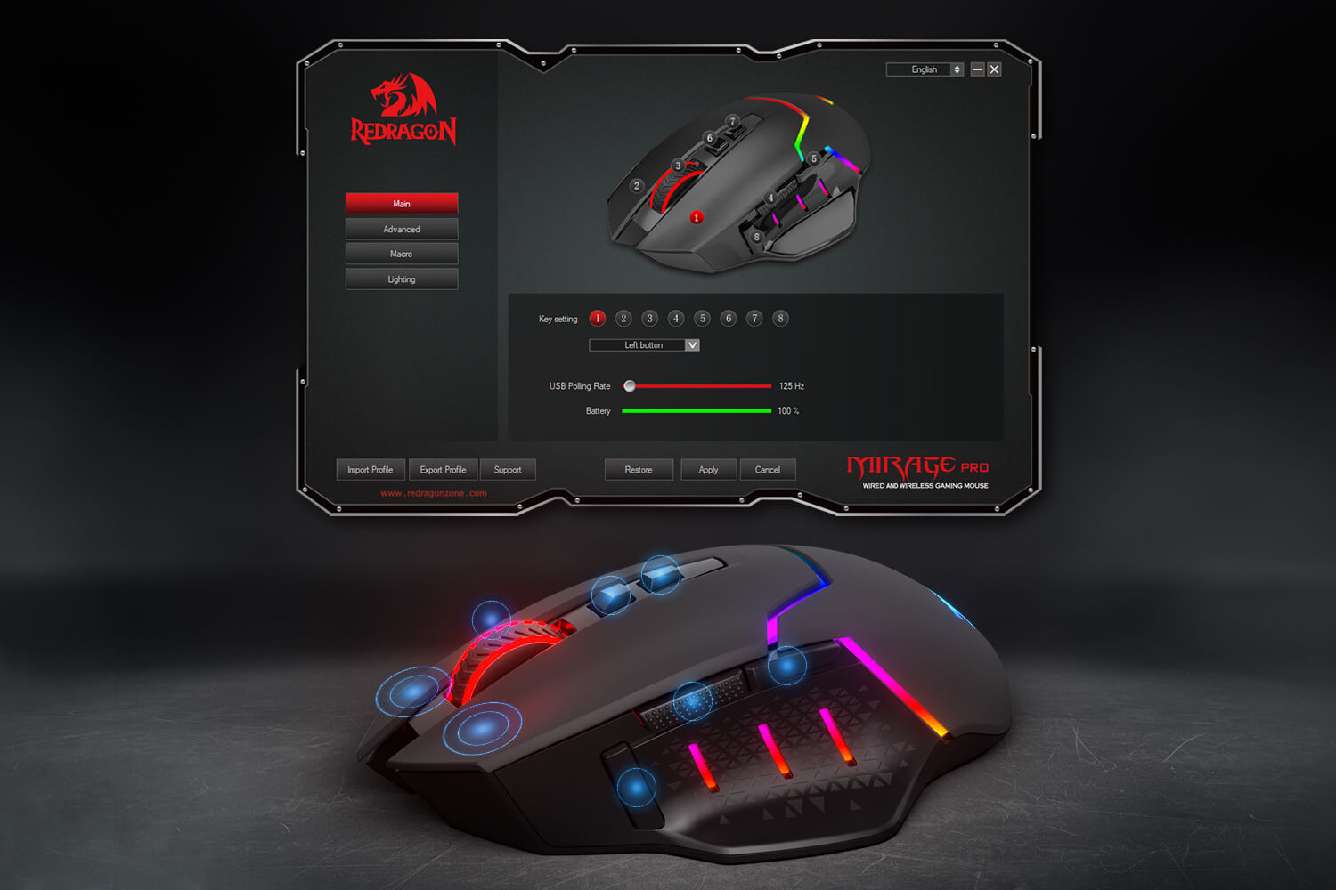 MIRAGE M690 PRO Software