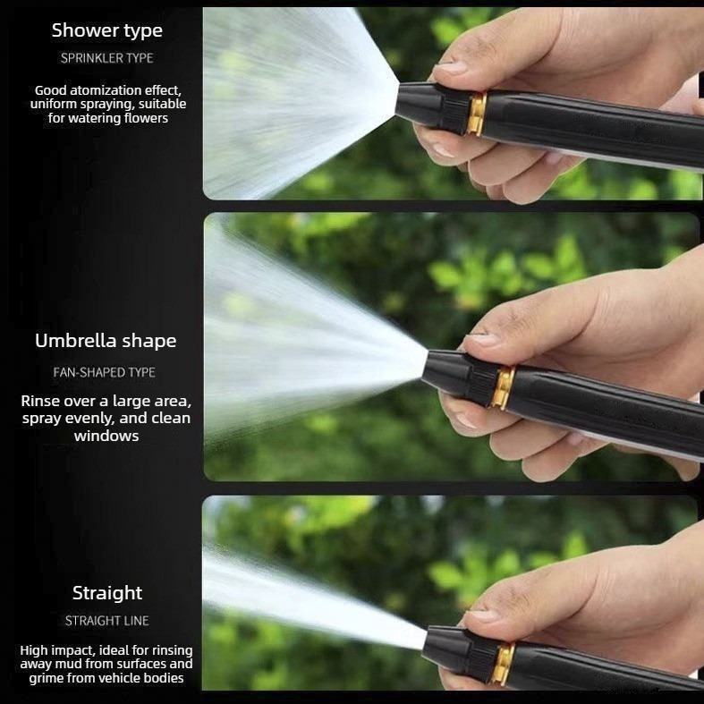 Home high-pressure car wash water gun with booster nozzle and hose