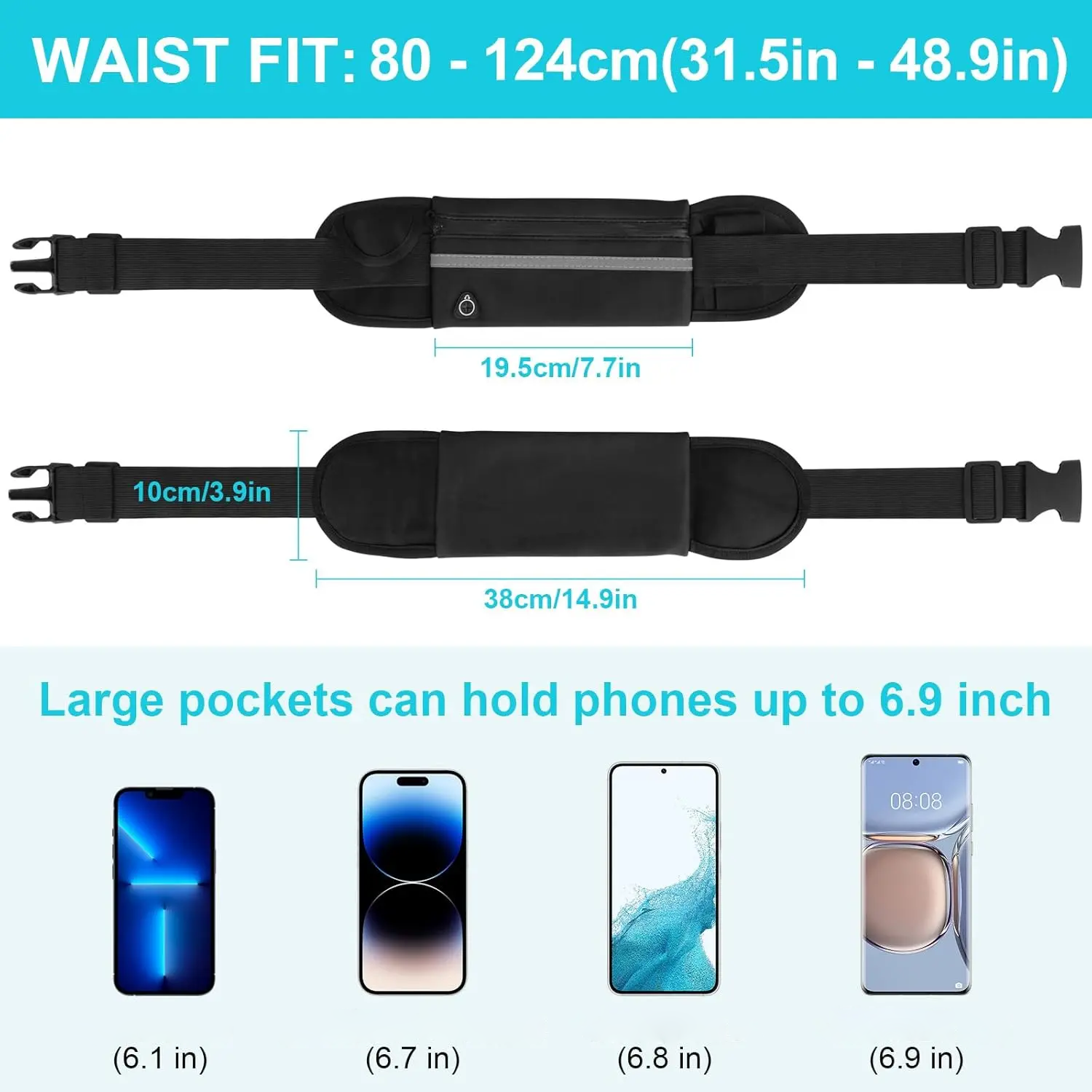 ⏰LAST DAY PROMOTION SAVE 49%🔥Unisex Sport Running Jogging Waist Belt - Waterproof, Adjustable Strap