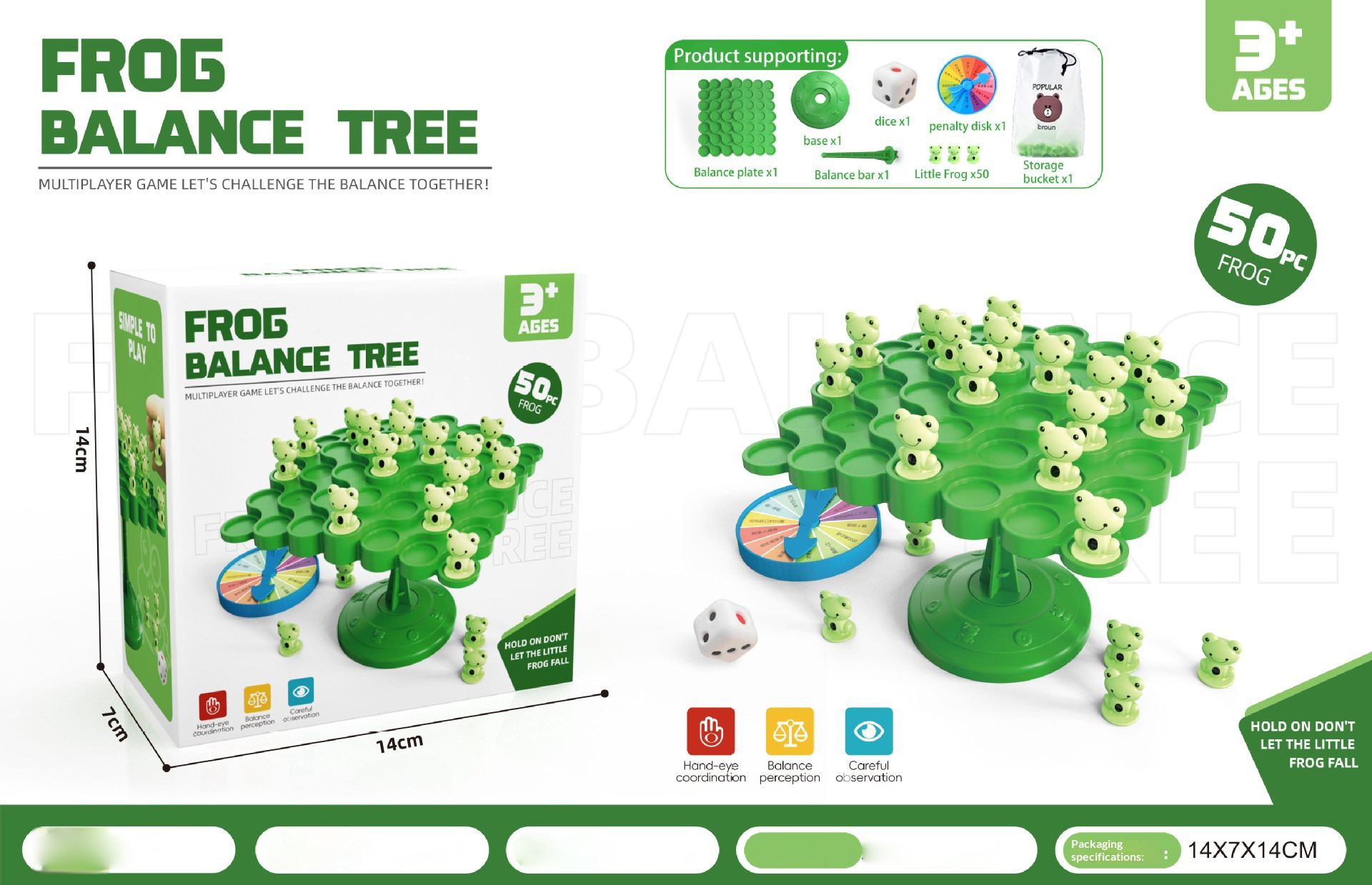 ⏰LAST DAY PROMOTION SAVE 49%🔥Creature Crash，The Frog Balancing Game，Kids Parent-Child Focus Game
