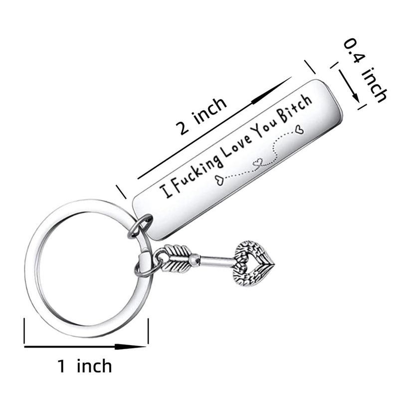 Best Friend Keychain for Women, Stainless Steel Key Chain Engrave - image 3