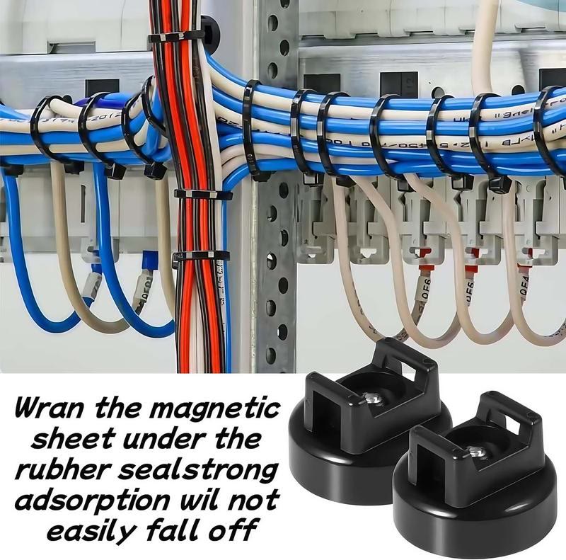 Heavy-Duty Magnetic Cable Tie Mounts, 22mm Magnetic Zip Tie Mount Bases - image 9