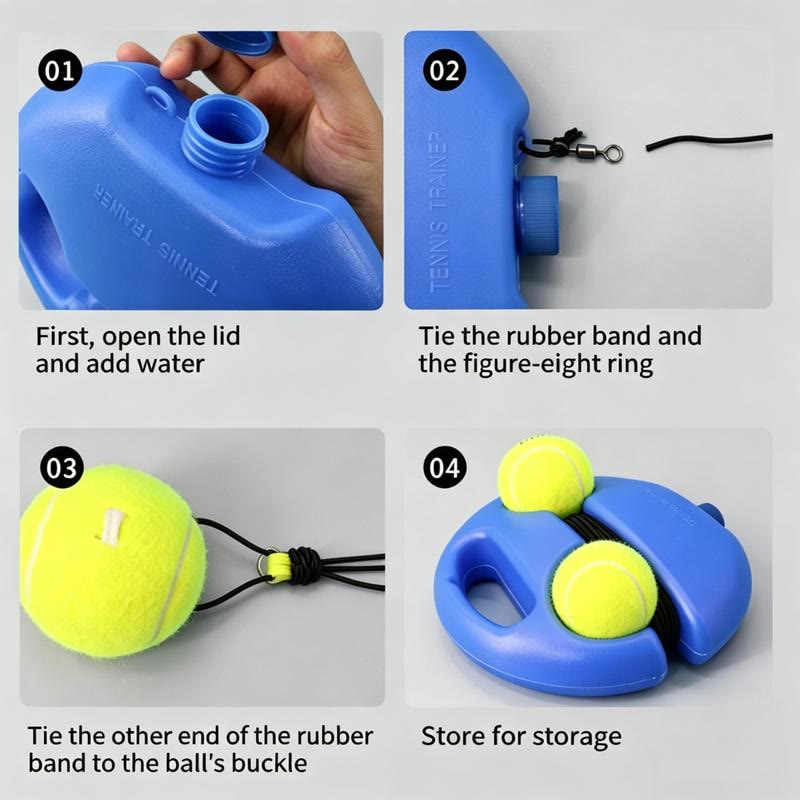 Tennis-Trainer Set 2pcs Tennis Bouncing Balls Tennis Ball |  Portable Innovative Ball Game for Outdoors - image 7