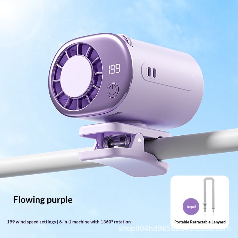 2026 Semiconductor Cooling Car Clip On Fan - 360° Rotation, 199 Speeds Adjustable - Purple - 🔥BUY 2($34.99Each) - image 12