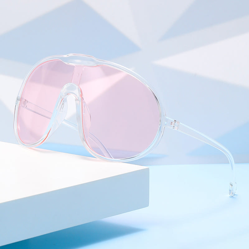 Spykay™ SG60729 One Piece Oversized Aviator Sunglasses - Transparent - image 26