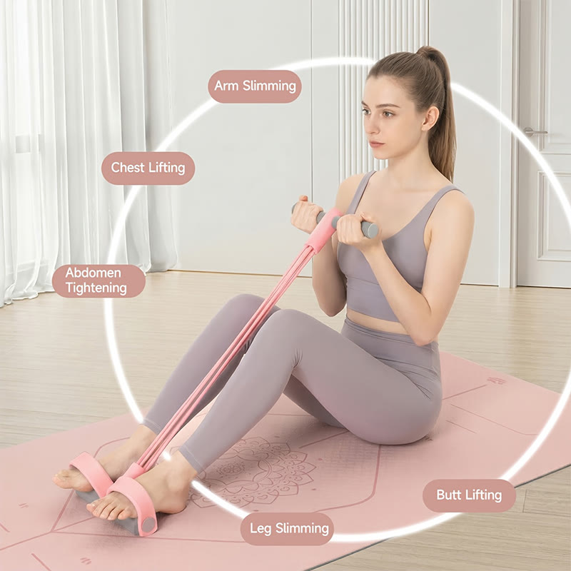Pedal Resistance Bands With Handles, 6-tube Elastic Yoga Pedal Puller - image 8