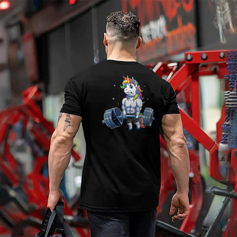 Muscle Unicorn Printed Men's T-shirt - image 2