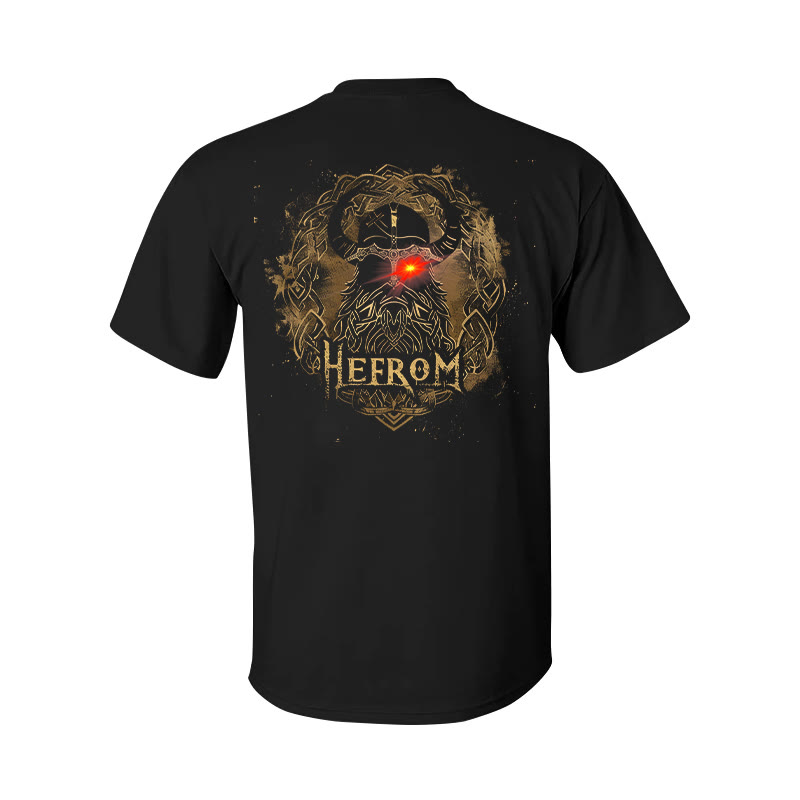 Hefrom Viking Rage Style Printed T-shirt - image 2