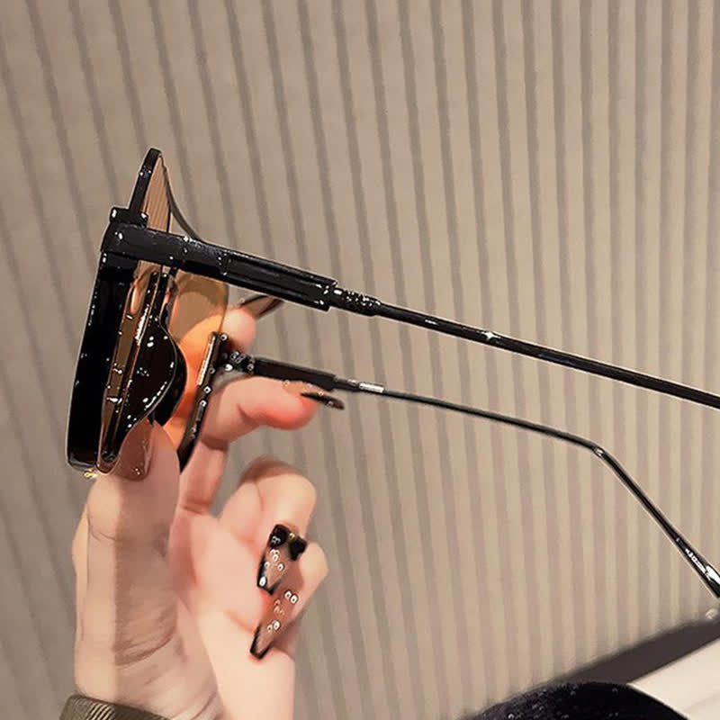 Spykay™ SG60691 Unisex Double Bridges Square Frame Semi-Rimless Sunglasses - image 2