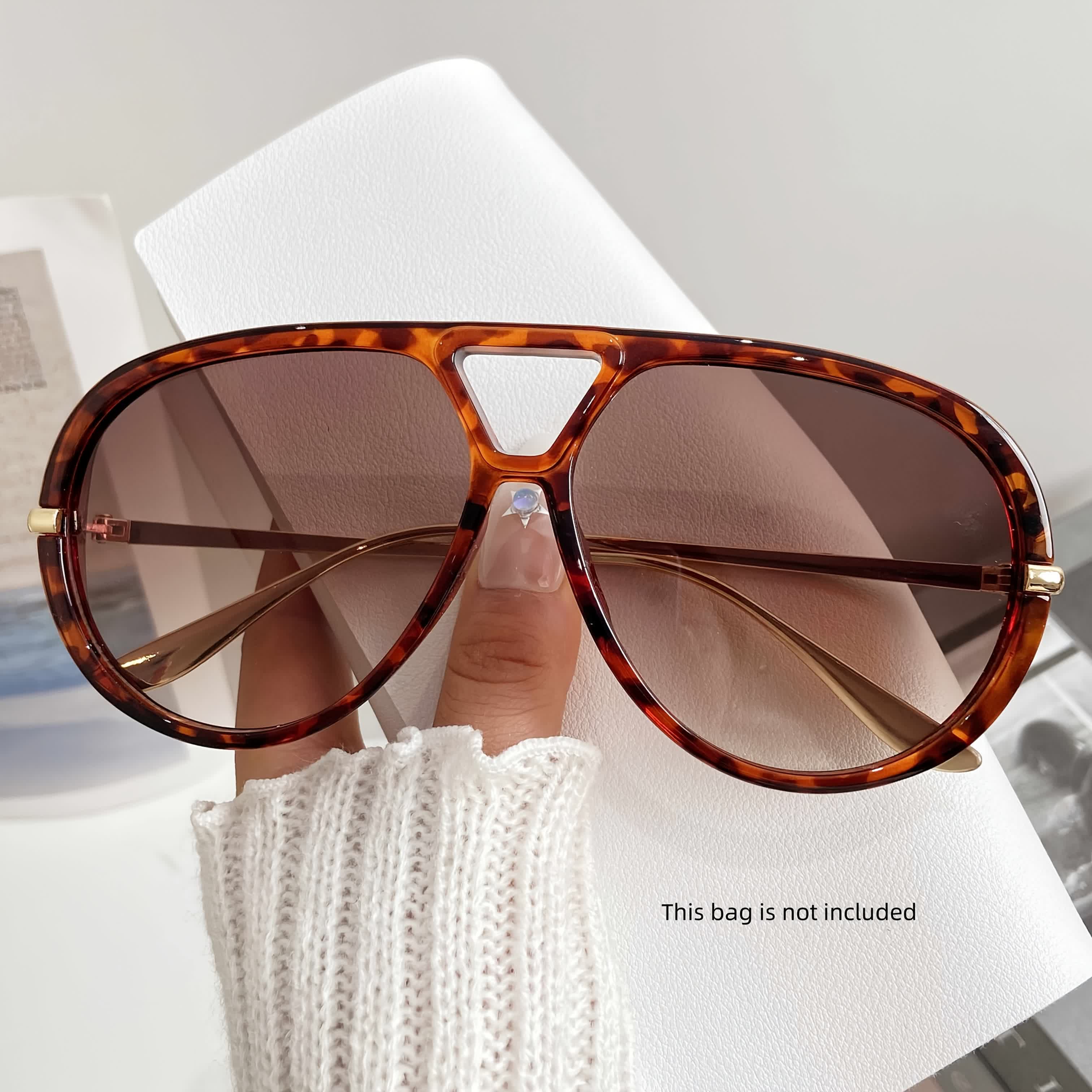 Spykay™ SG60674 Fashion Double Bridges Aviator Sunglasses - Leopard Print - image 21