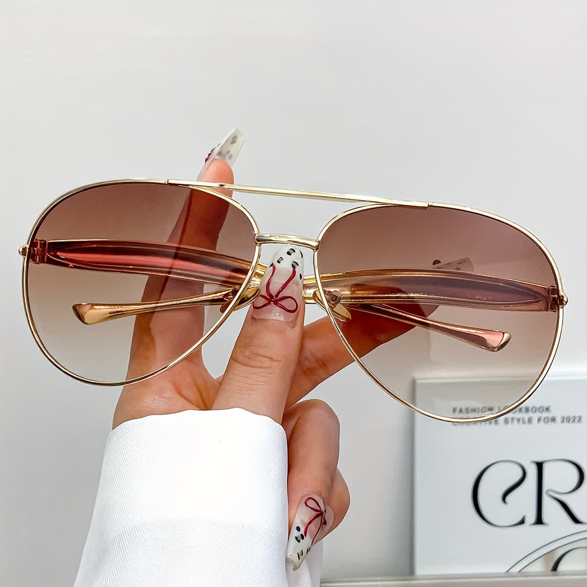 Spykay™ SG60665 Vintage Double Bridges Aviator Frame Sunglasses - image 21