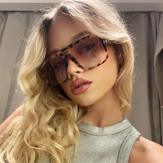 Spykay™ SG60710 Double Bridges Retro-Vintage Aviator Sunglasses - Leopard Print/Brown - image 38