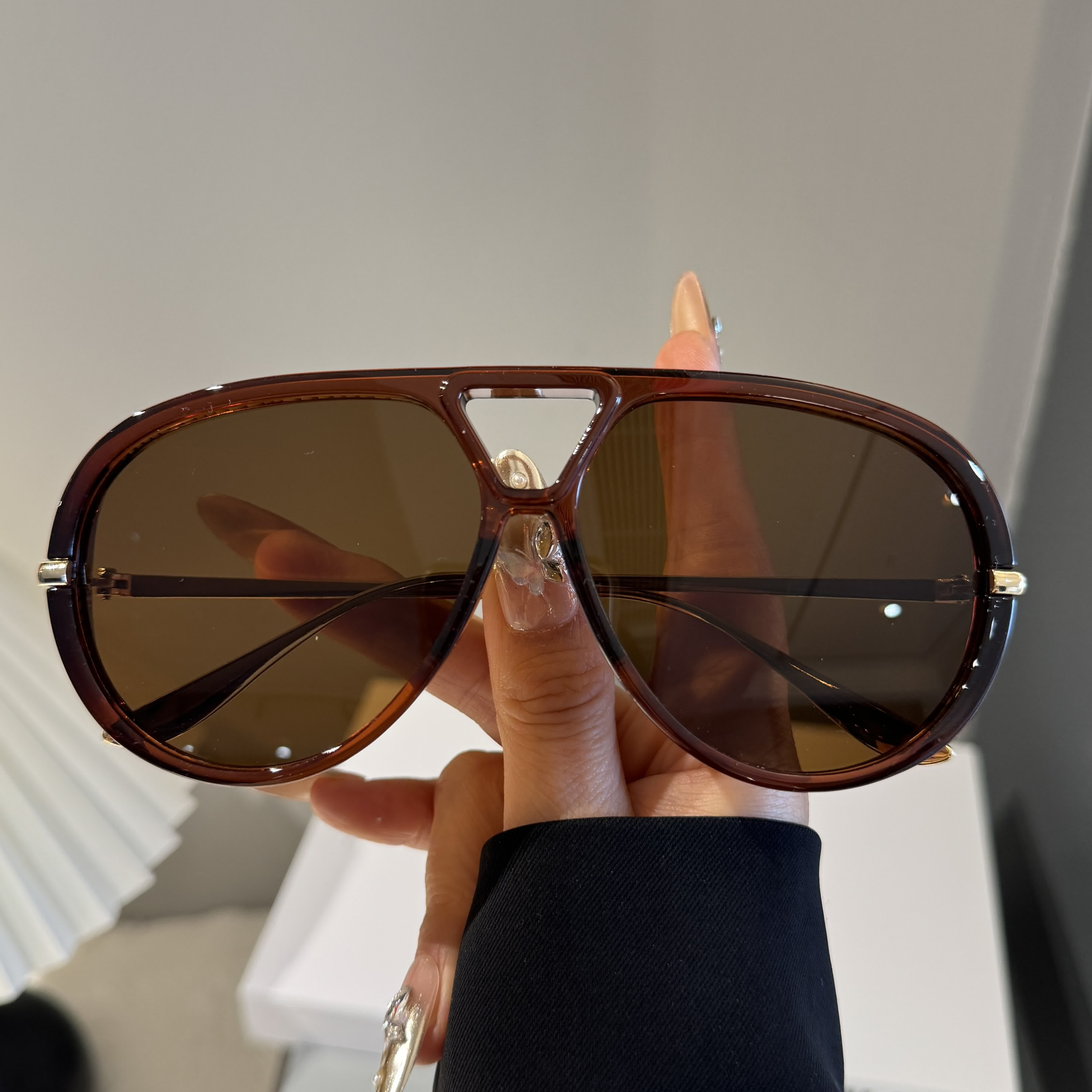 Spykay™ SG60674 Fashion Double Bridges Aviator Sunglasses - Brown - image 27