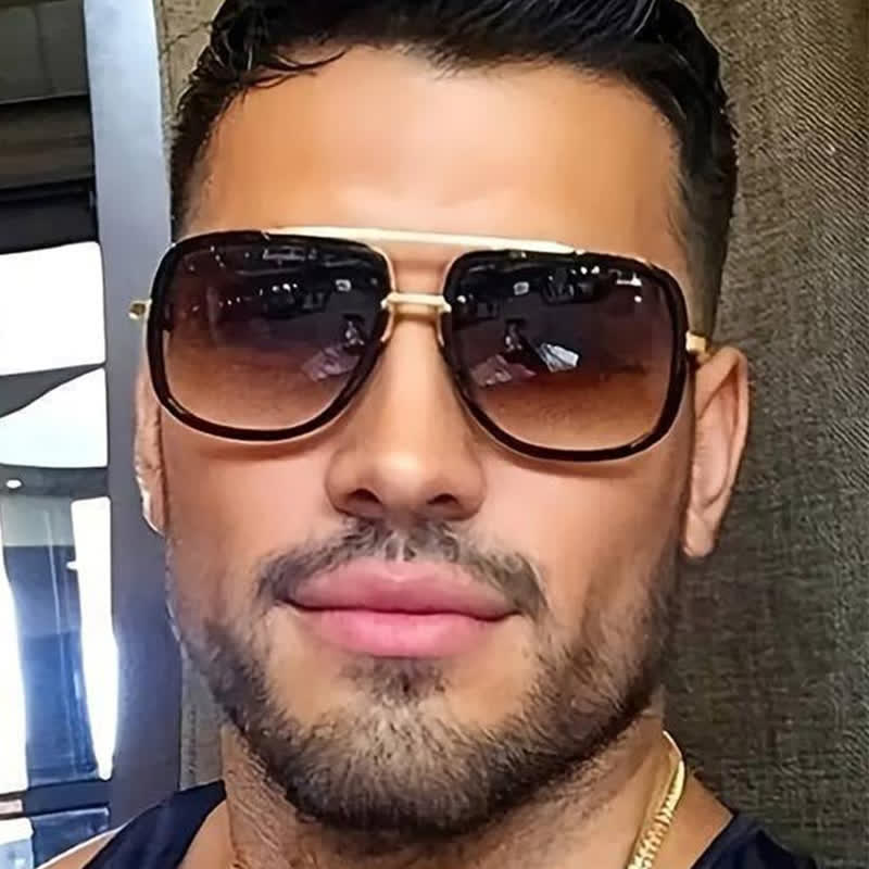 Spykay™ SG1013 Aviator Double Bridges Frame Brown Ombre Tinted Sunglasses - image 6