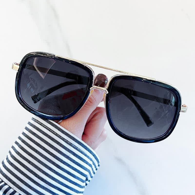 Spykay™ SG1013 Aviator Double Bridges Frame Brown Ombre Tinted Sunglasses - image 9