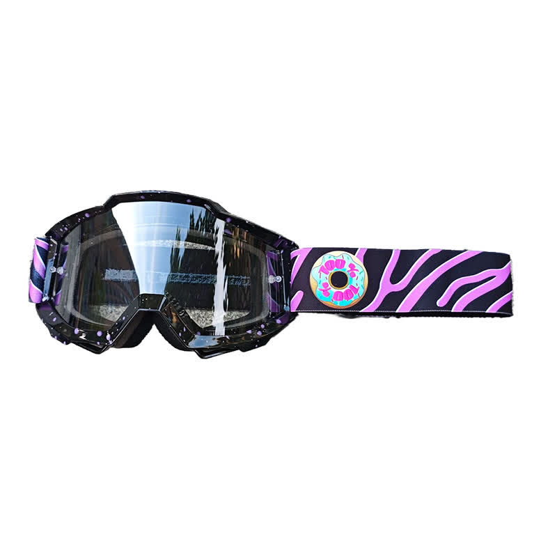 Spykay™ SG61024 100% donut Windproof Ski Goggles Motorcycle Goggles for Men Women  - Purple/Clear - image 3