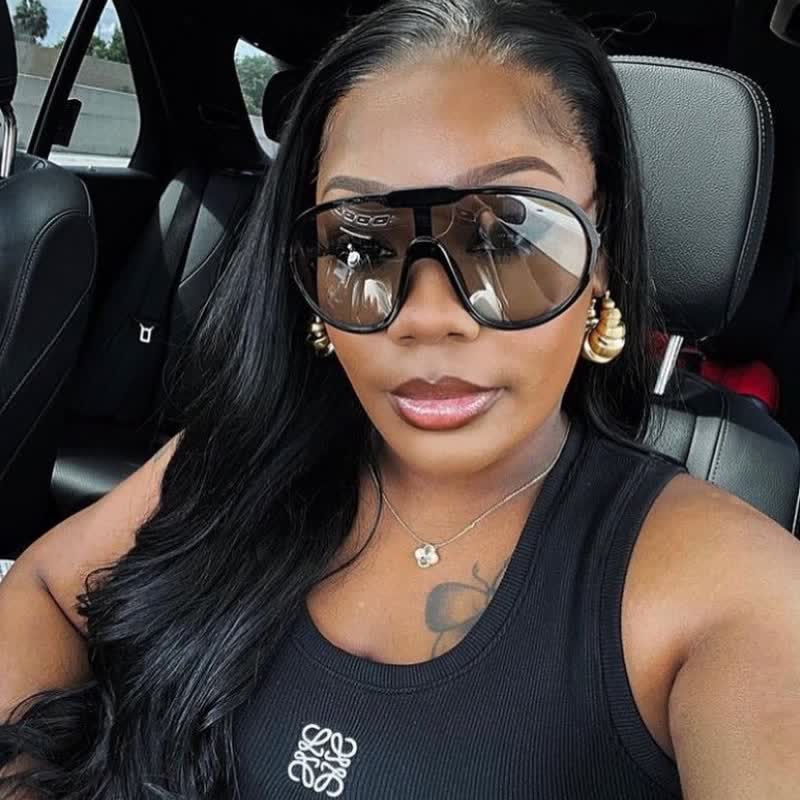 Spykay™ SG60729 One Piece Oversized Aviator Sunglasses - Black/Grey - image 18