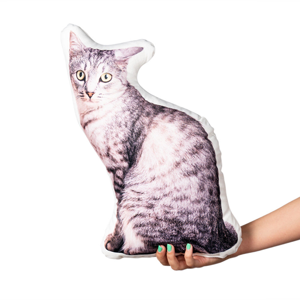 Cat Print Pillow - Silver - 60*60 - image 1