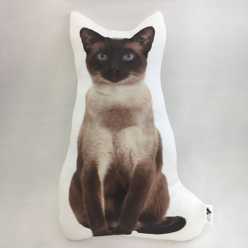 Siamese Cat Print Pillow - Brown - 60*60 - image 1