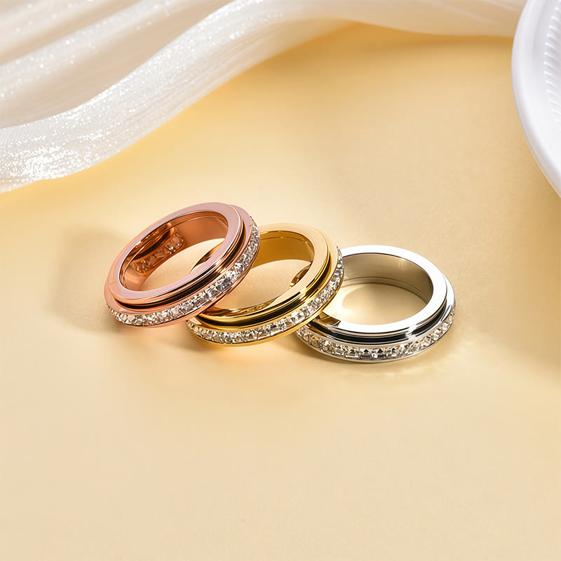 Spinner Anxiety Ring , Fidget Stress Relief Band for Men & Women, Sizes 5-12 - image 2