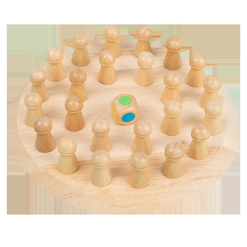 Educational Wooden Memory Chess Puzzle Family Strategy Board Game  - image 5