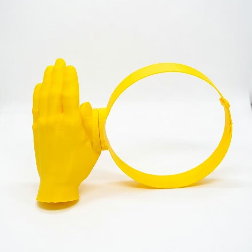 2026 Funny Palm-shaped Sun Hat Empty Top Hat Sun Visor Cap Summer Outdoor Sport - Yellow - image 6