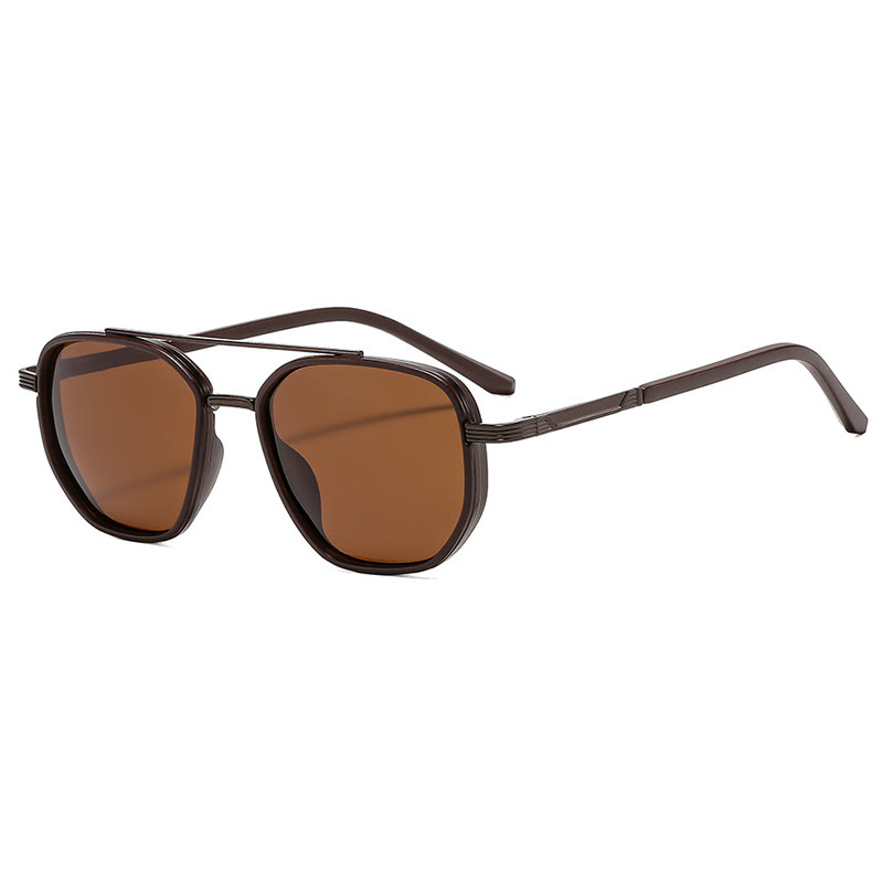 Fashion Vacation Double Bridge Sunglasses - Coffee - one size - image 4