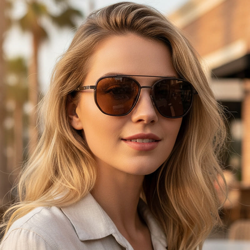 Fashion Vacation Double Bridge Sunglasses - image 1