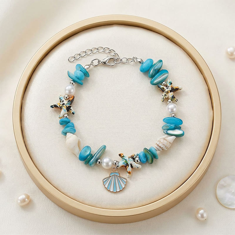 Beach Shell And Starfish Handmade Bracelet - image 2