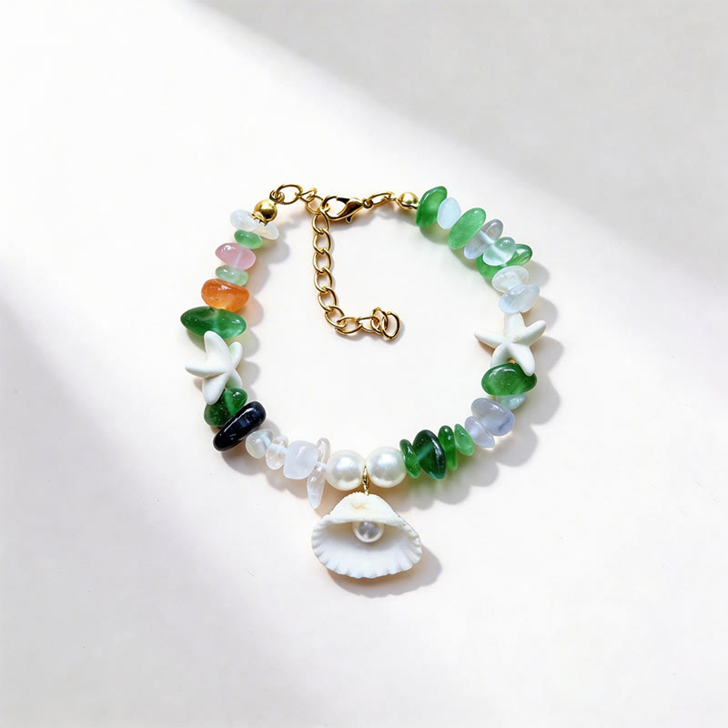 Beach Shell And Starfish Handmade Bracelet - 4 - 15-20cm - image 11