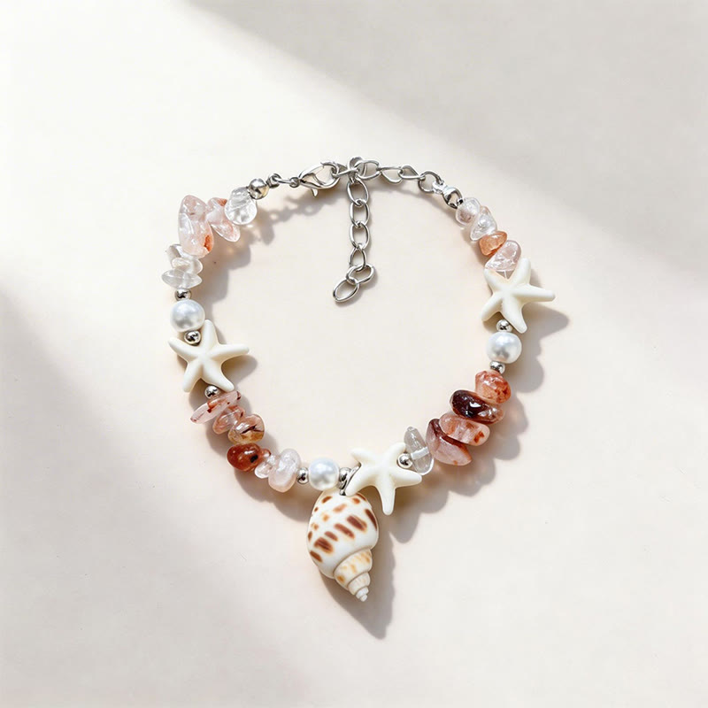 Beach Shell And Starfish Handmade Bracelet - 12 - 15-20cm - image 19